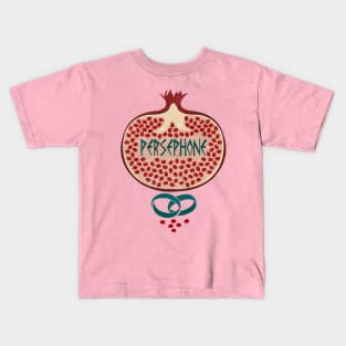 Persephone Retro Greek Mythology Art Print Kids T-Shirt